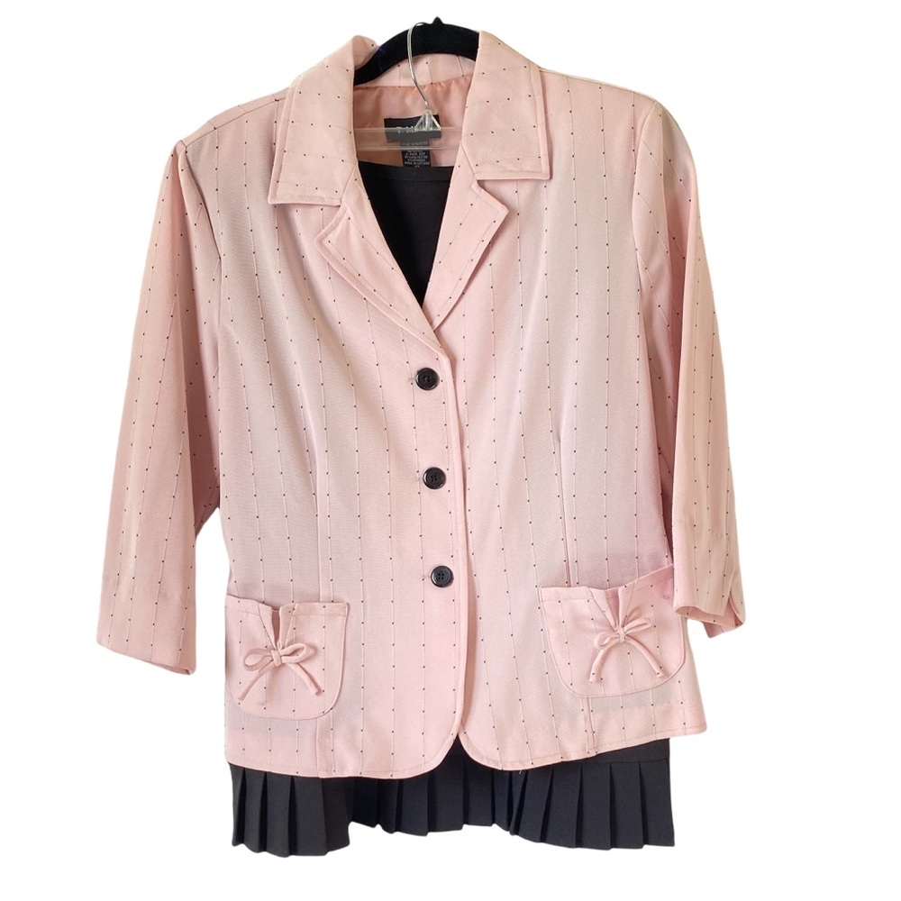 T. Milano two piece set, color pink and black, size 10.